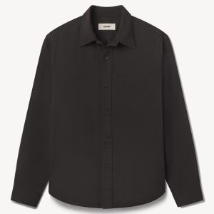 Draped Twill One Pocket Shirt